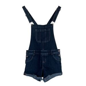 Wallflower Overalls Womens M Dark Wash Denim Stretch Adjustable Straps 90s Y2k